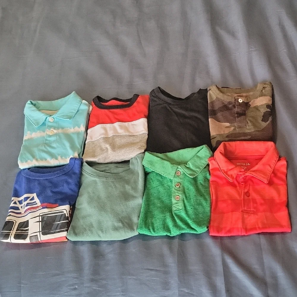 Kids Tees And Polos, Assorted Colors & Brands, XS (4-5)